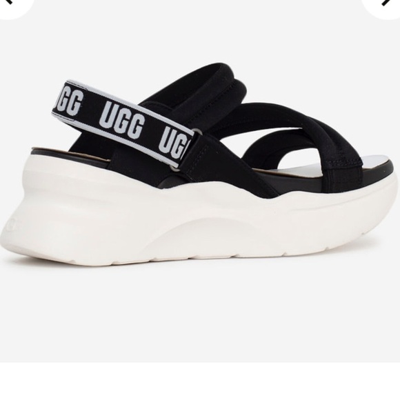 UGG Shoes - UGG L.A. Sun Platform Sandals Black & White Size 9